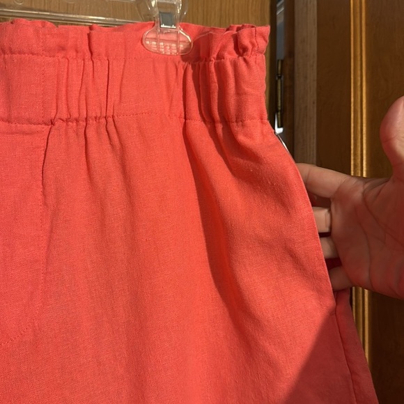 A new Day Women's Coral Shorts new size large linen blend - Picture 5 of 6